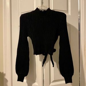 Ursula Open Back Crop Knit Sweater